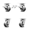 Service Caster 4 Inch Kingpinless V Groove Semi Steel Wheel Caster Swivel Locks 2 Brakes, 4PK SCC-KP30S420-VGR-SLB-BSL-2-BSL-2 - alternate 1